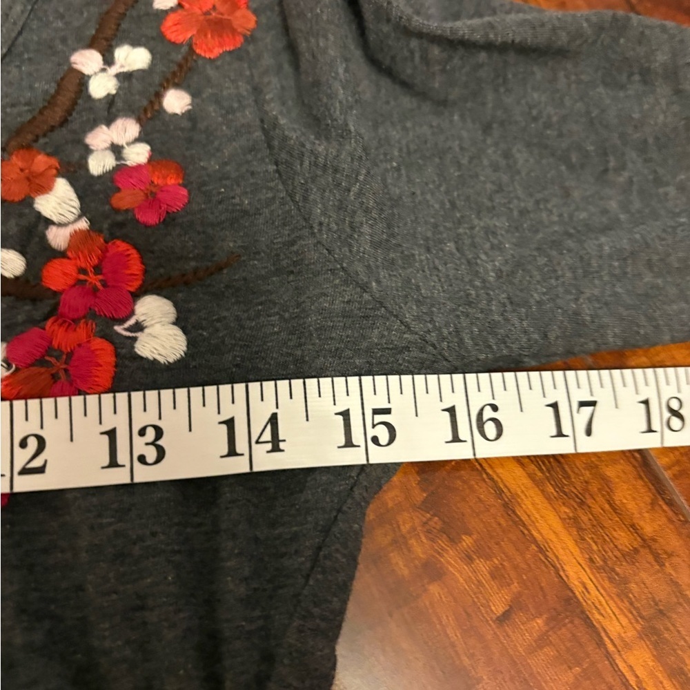 Johnny Was Floral y2k Embroidered Top Fitted Ruched AsianInspired Bird small NWT - Picture 12 of 16